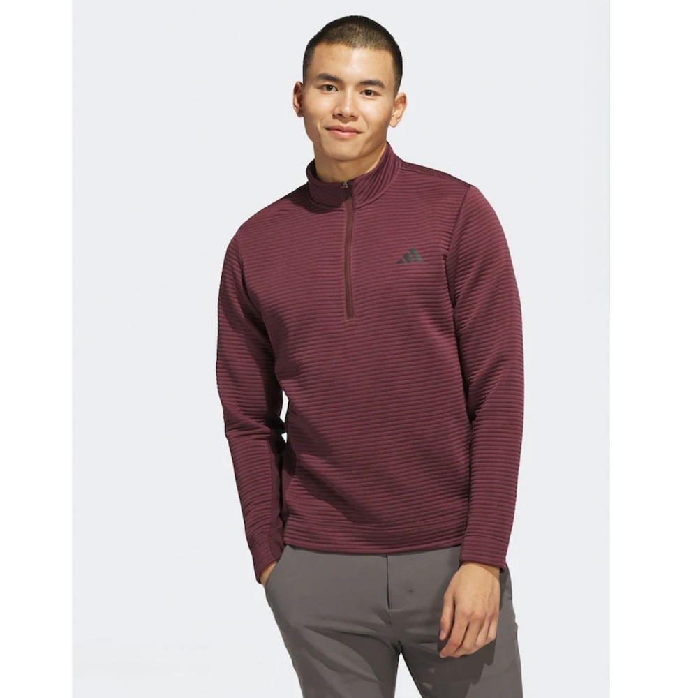 Adidas Golf Texas A&M Burgundy Red Textured Quarter Zip Sweatshirt Size XL NWOT!